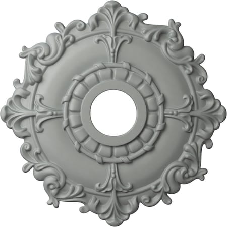 Ekena Millwork Riley Ceiling Medallion (Fits Canopies up to 4 5/8"), 18"OD x 3 1/2"ID x 1 1/2"P, Primed White CM18RL